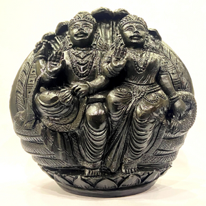 Lakshmi Vishnu Carved Shaligram - 932 Grams