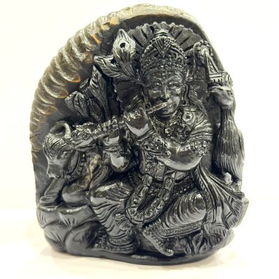 Shree Krishna Carved Shaligram - 675 Grams