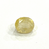 Yellow Sapphire (Pukhraj- 6.95 cts) - Ceylonese - himalaya rudraksha anusandhan kendra