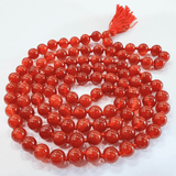 Agate (Hakik) Mala - Red - Himalaya Rudraksha Anusandhan Kendra