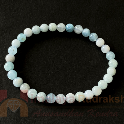 Aquamarine Blue Knotted Gemstone Necklace - AmberGemstones