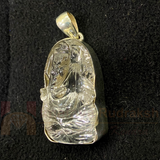 sphatik ganesh pendant in silver