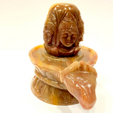 Yellow Jade Stone Panchmukhi Shivling - (1.228 Kg)