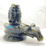 Natural Labrodorite Stone Shivling (1.7 kg) - Himalaya Rudraksha Anusandhan Kendra