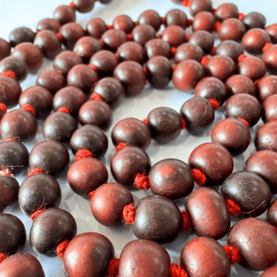 Red Sandalwood (Chandan) Mala Himalaya Rudraksha Anusandhan Kendra