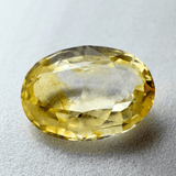 Yellow Sapphire (Pukhraj - 5.90 cts) - Ceylonese (Super Premium) - Himalaya Rudraksha Anusandhan Kendra
