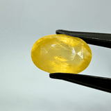 Yellow Sapphire (Pukhraj - 7.40 cts) - Ceylonese - Himalaya Rudraksha Anusandhan Kendra
