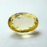 Yellow Sapphire (Pukhraj - 7.70 cts) - Ceylonese (Super Premium) - Himalaya Rudraksha Anusandhan Kendra