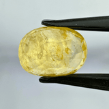 Yellow Sapphire (Pukhraj - 8.15 cts) - Ceylonese - Himalaya Rudraksha Anusandhan Kendra