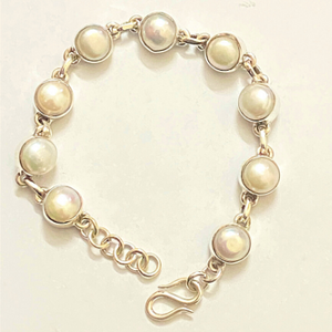 pearl silver bracelet (5187216605318)