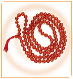 Agate (Hakik) Mala - Red - himalaya rudraksha anusandhan kendra