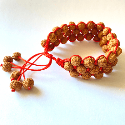 Face Rudraksh Arm Bracelet in Thread Himalaya Rudraksha