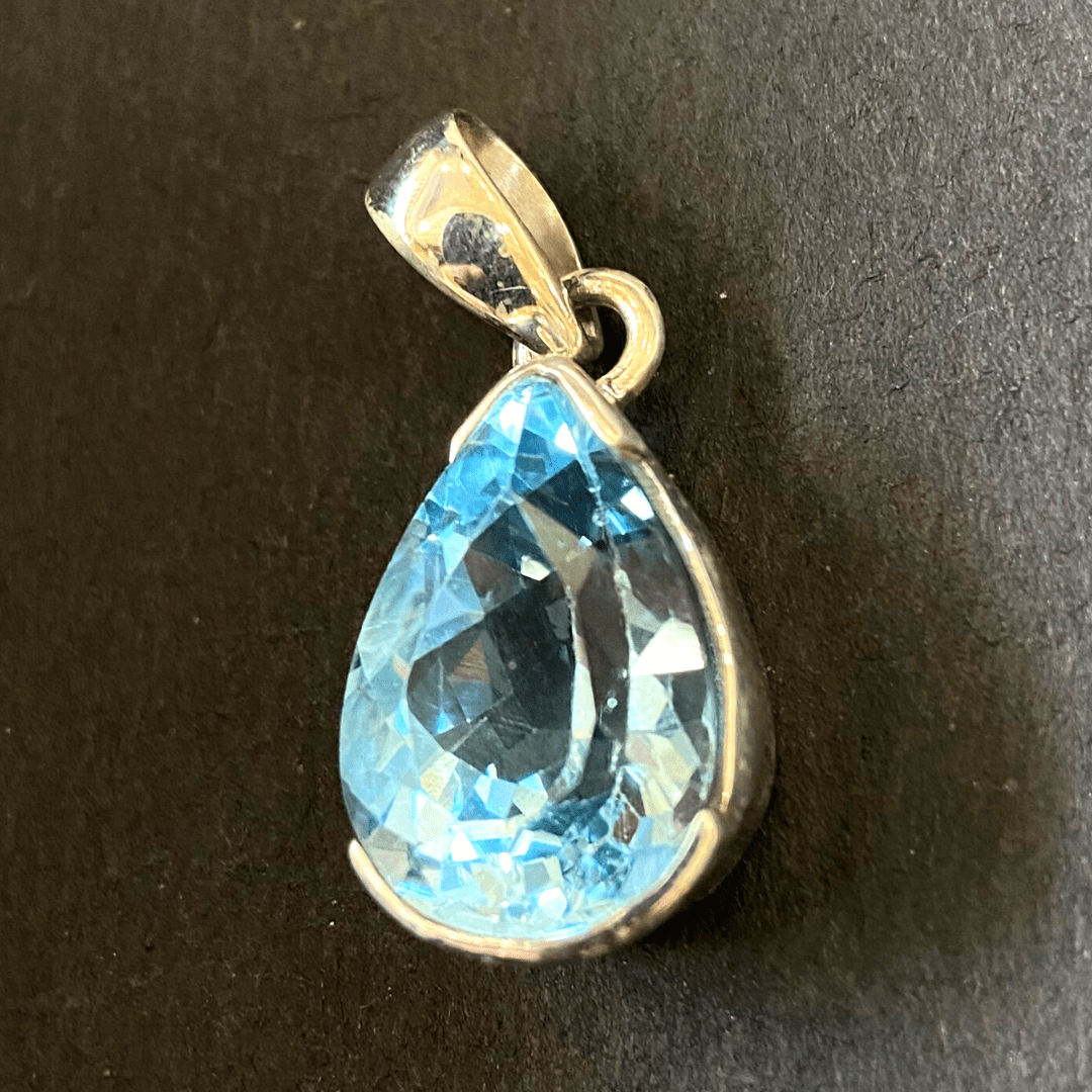 Blue Topaz Silver Pendant - Main Image