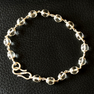 Crystal Quartz Sphatik Jap Mala Necklace 54 Beads 6 mm in silver |  Rudraksha Mart