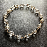 natural sphatik silver bracelet