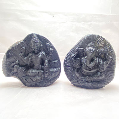 Lakshmi Ganesha Carved Shaligram