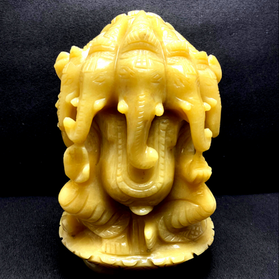 Yellow Agate Panchmukhi Ganesha