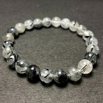 Tourmalinated Quartz Bracelet – Cartel Crystals