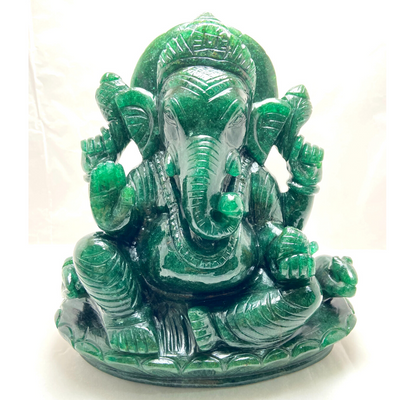 Green Jade Ganesha - (657 Grams)
