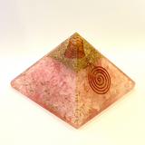 natural rose quartz pyramid by himalaya rudraksha