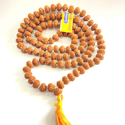 Natural 10 Mukhi Rudraksha Mala (108 +1 Beads) Indonesian